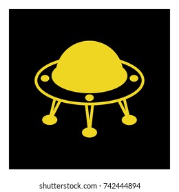 Flying saucer icon vector