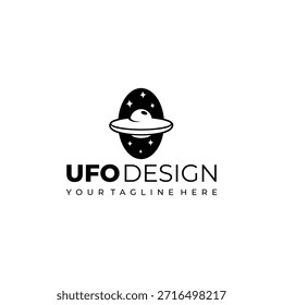 logotipo disco voador, nave espacial alienígena com tecnologia avançada