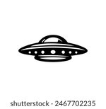 flying saucer UFO simple vector