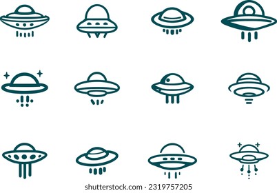 flying saucer ufo simple vector image