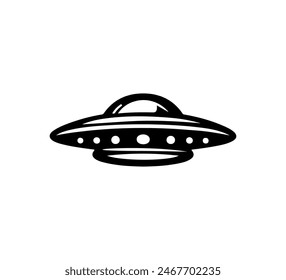 flying saucer UFO simple vector