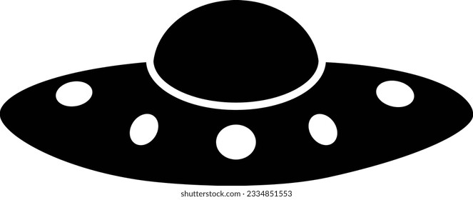 Flying Saucer. Unknown Flying Object. UFO Flying saucer vector icon.