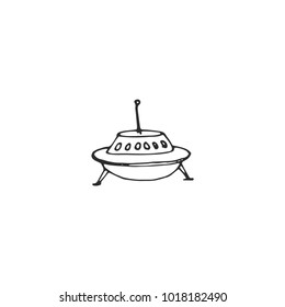 Flying saucer vector draw