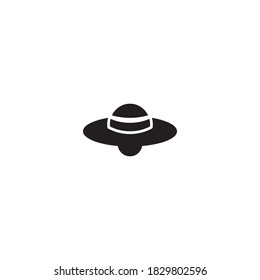 flying saucer vector icon design template
