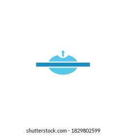 flying saucer vector icon design template