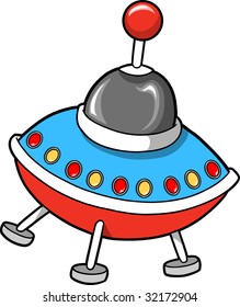 Fliegendes Saucer-Vektorgrafik