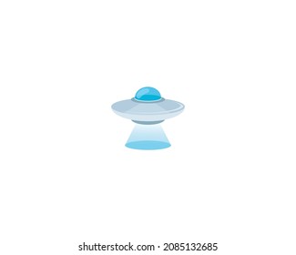 Flying Saucer vector isolated icon. Flying Alien emoji illustration. UFO vector isolated emoticon