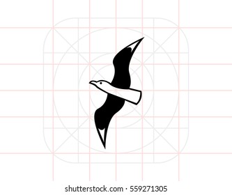 Flying Seagull Icon