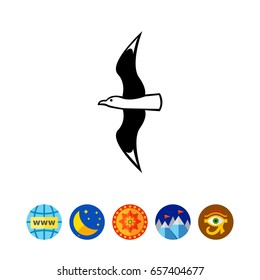 Flying Seagull Icon