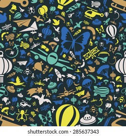 flying seamless pattern