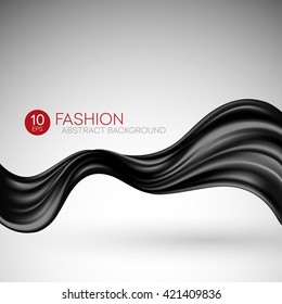 flying silk fabric. Fashion background. Vector illustration
