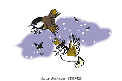 Flying in the sky