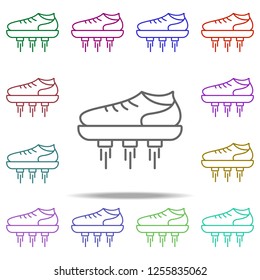 flying sneakers icon. Elements of intelligence in multi color style icons. Simple icon for websites, web design, mobile app, info graphics