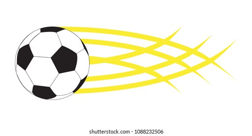 Flying soccer ball