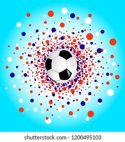 Flying soccer ball