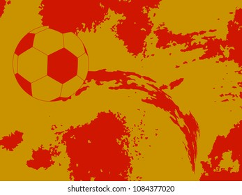 Flying soccer ball on isolated background.