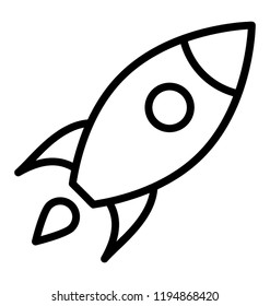A flying space rocker shows concept of space exploration