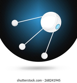 flying space sputnik - vector image