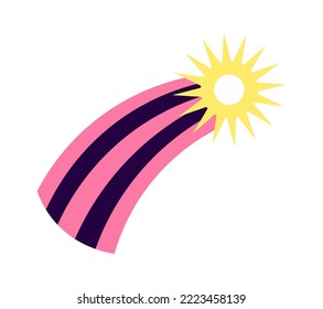 Flying space star icon. Vector illustration