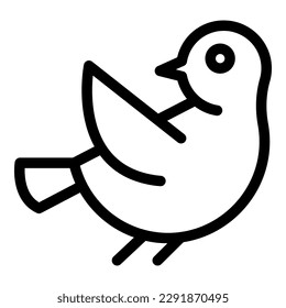 Flying sparrow icon outline vector. Cute small. House bird