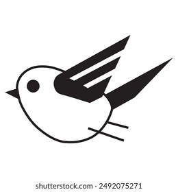 Flying sparrow icon vector design