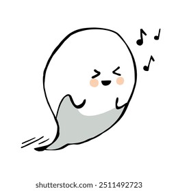 flying spirit ghost halloween character sing