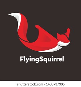 flying squirrel logo icon template