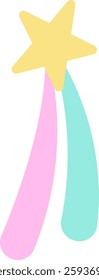Flying Star Hand Drawn Vector Illustration
