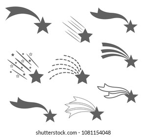 flying star icon design web, stock vector illustration