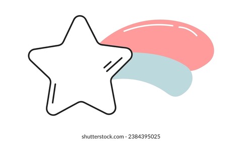 Ilustración del vector de iconos de estrella volante