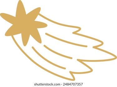 Flying Star Icon Vector Illustration