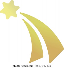 Flying Star Icon Vector Illustration