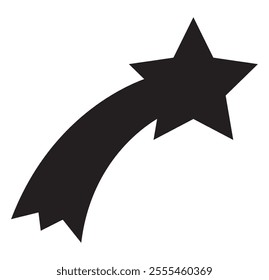 Flying star icon vector . shotting star vector illustration. star icon vector.