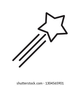 Flying star line icon. Element of star icon for mobile concept and web apps. Thin line flying star icon