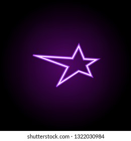 flying star line icon. Elements of Stars in neon style icons. Simple icon for websites, web design, mobile app, info graphics
