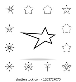 flying star line icon. Web icons universal set for web and mobile