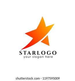 flying star logo design stock template. star vector icon