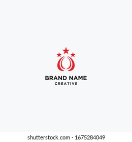 Flying star logo design stock template. star vector icon.