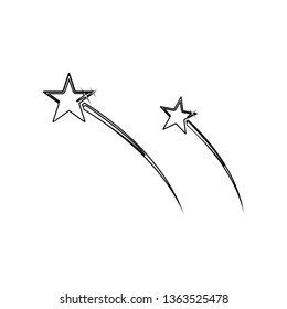flying stars  icon. Element of Stars for mobile concept and web apps icon. Outline, thin line icon for website design and development, app development