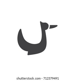 Flying stork icon vector, filled flat sign, solid pictogram isolated on white. Symbol, logo illustration