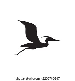 flying stork icon vector isolated on white background.