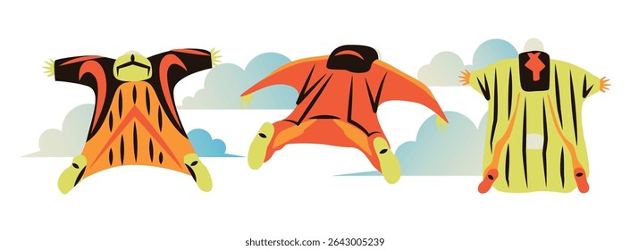 Flying suit is used when someone jumps from a height