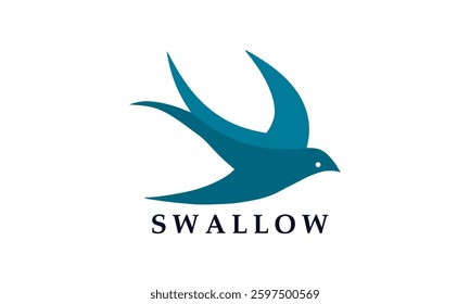 A Flying Swallow, Swallow, bird logo, flying bird,