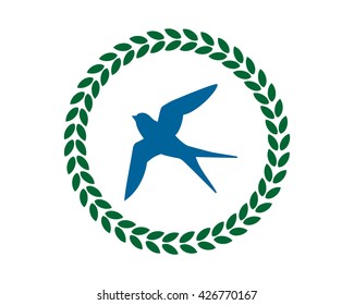 flying swallow bird silhouette image vector icon