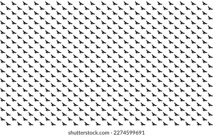 Flying Swallows, Martins, Saw Wings, or Hirundinidae Bird Silhouette for Motifs Pattern. Animal Print Series for Decoration, Ornate, Background, Wallpaper, Fashion, Website, or Graphic Design Element