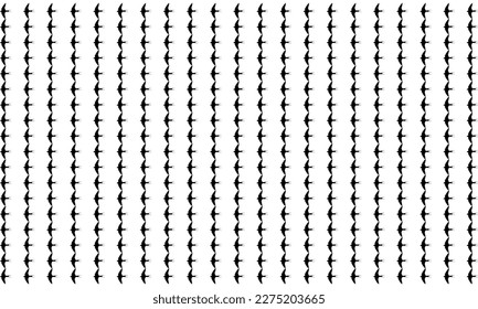Flying Swallows, Martins, Saw Wings, or Hirundinidae Bird Silhouette for Motifs Pattern. Animal Print Series for Decoration, Ornate, Background, Wallpaper, Fashion, Website, or Graphic Design Element