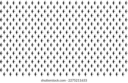 Flying Swallows, Martins, Saw Wings, or Hirundinidae Bird Silhouette for Motifs Pattern. Animal Print Series for Decoration, Ornate, Background, Wallpaper, Fashion, Website, or Graphic Design Element