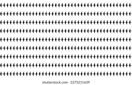 Flying Swallows, Martins, Saw Wings, or Hirundinidae Bird Silhouette for Motifs Pattern. Animal Print Series for Decoration, Ornate, Background, Wallpaper, Fashion, Website, or Graphic Design Element