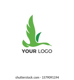 flying swan logo, simple logo design