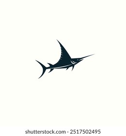 Flying swordfish vector icon design
